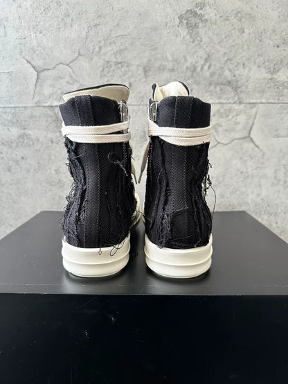 Rick Owens Distressed High-Top Sneakers-yf