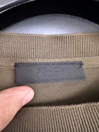Prada Olive Green Short Sleeve Tee