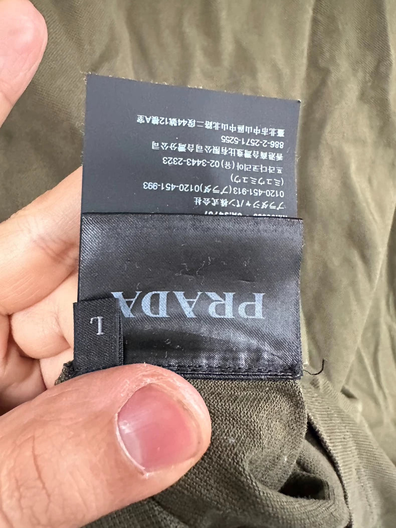 Prada Olive Green Short Sleeve Tee