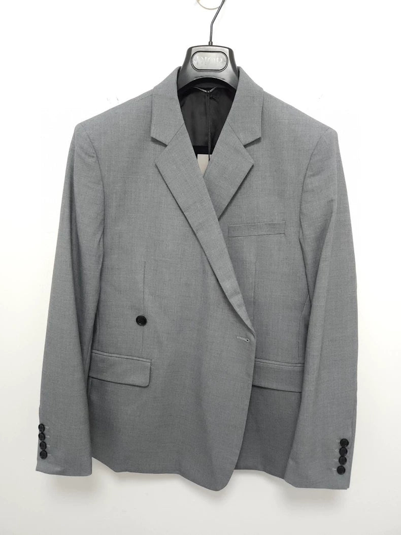 Dior Light Gray Double-Breasted Suit