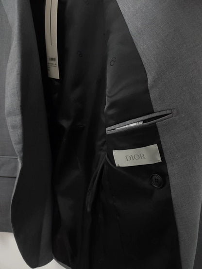 Dior Light Gray Double-Breasted Suit