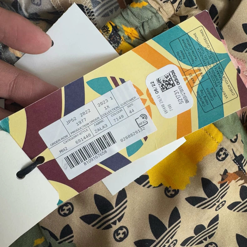 Gucci x Adidas Floral Print Silk Shorts