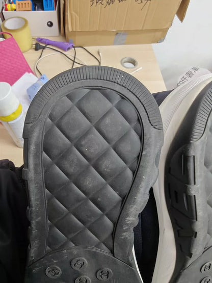 Chanel Black and White Sports Sneakers