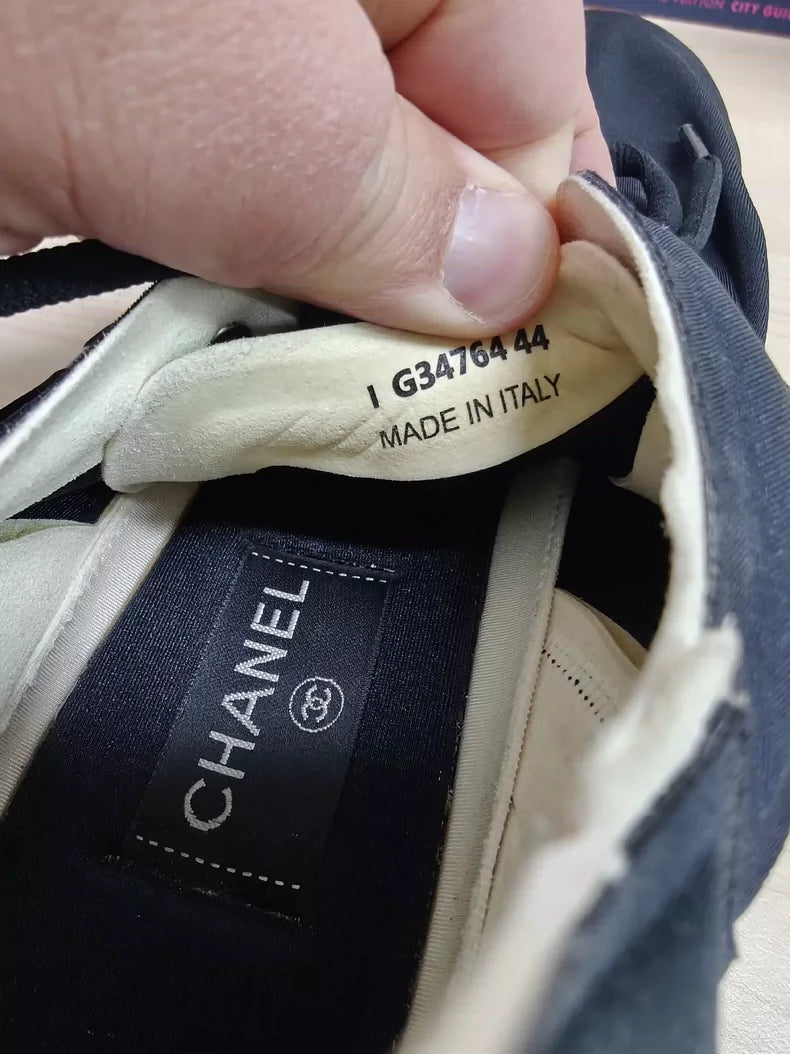 Chanel Black and White Sports Sneakers