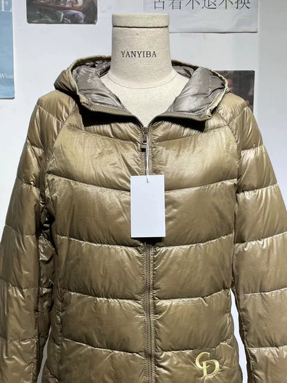 Dior Khaki Hooded Puffer Jacket