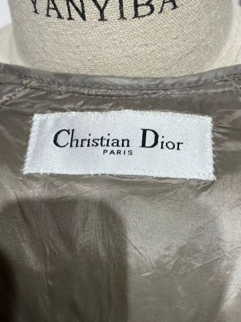 Dior Khaki Hooded Puffer Jacket