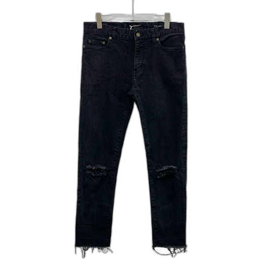 Saint Laurent Black Ripped Casual Denim Pants