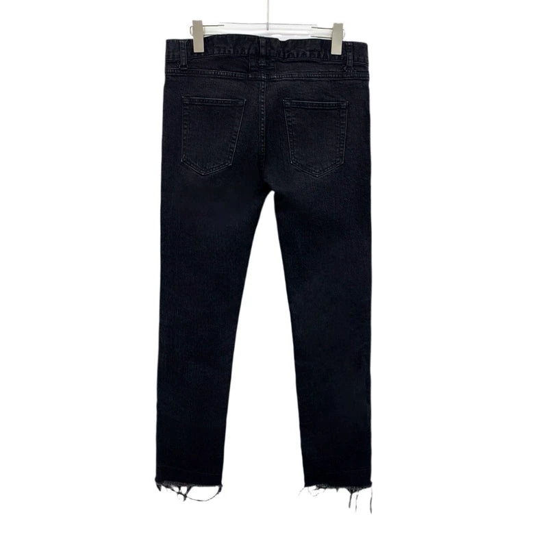 Saint Laurent Black Ripped Casual Denim Pants
