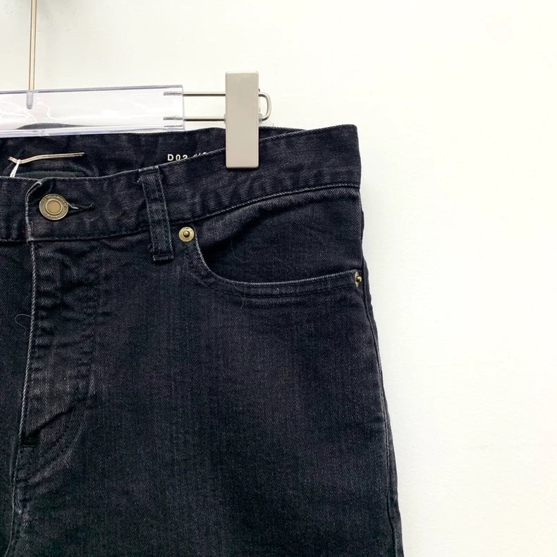 Saint Laurent Black Ripped Casual Denim Pants