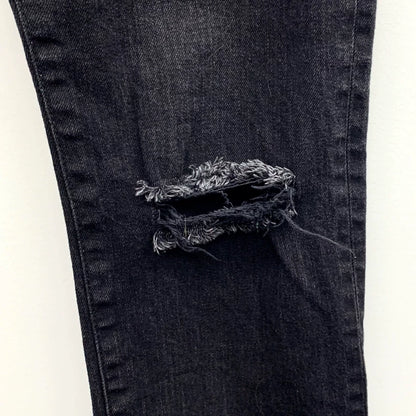 Saint Laurent Black Ripped Casual Denim Pants