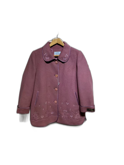 Vintage Prada Wool Coat with Embroidery