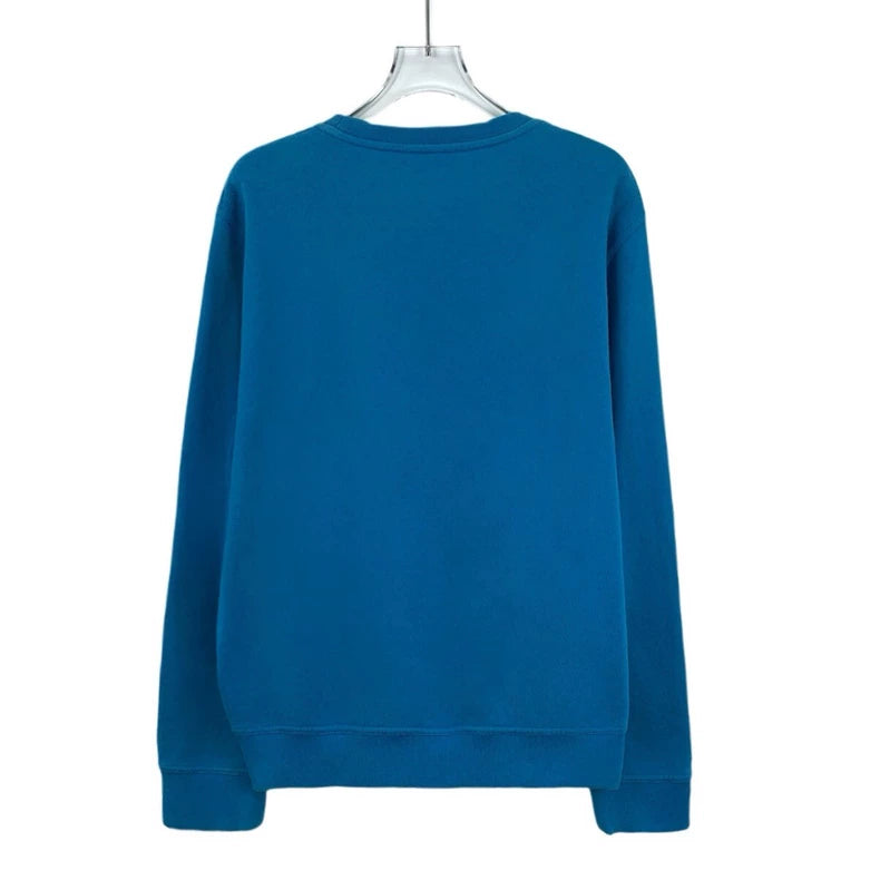 Hermes Blue Mechanical Pattern Long Sleeve Sweatshirt