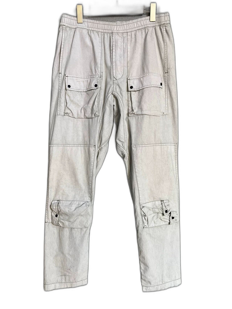 Stone Island Gray White Cargo Pants