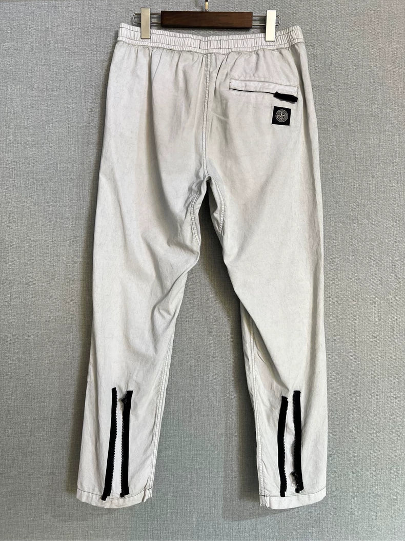 Stone Island Gray White Cargo Pants