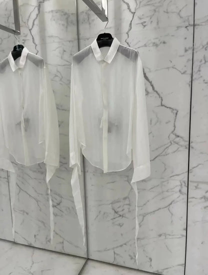 Saint Laurent 23SS Floaty Ribbon Shirt