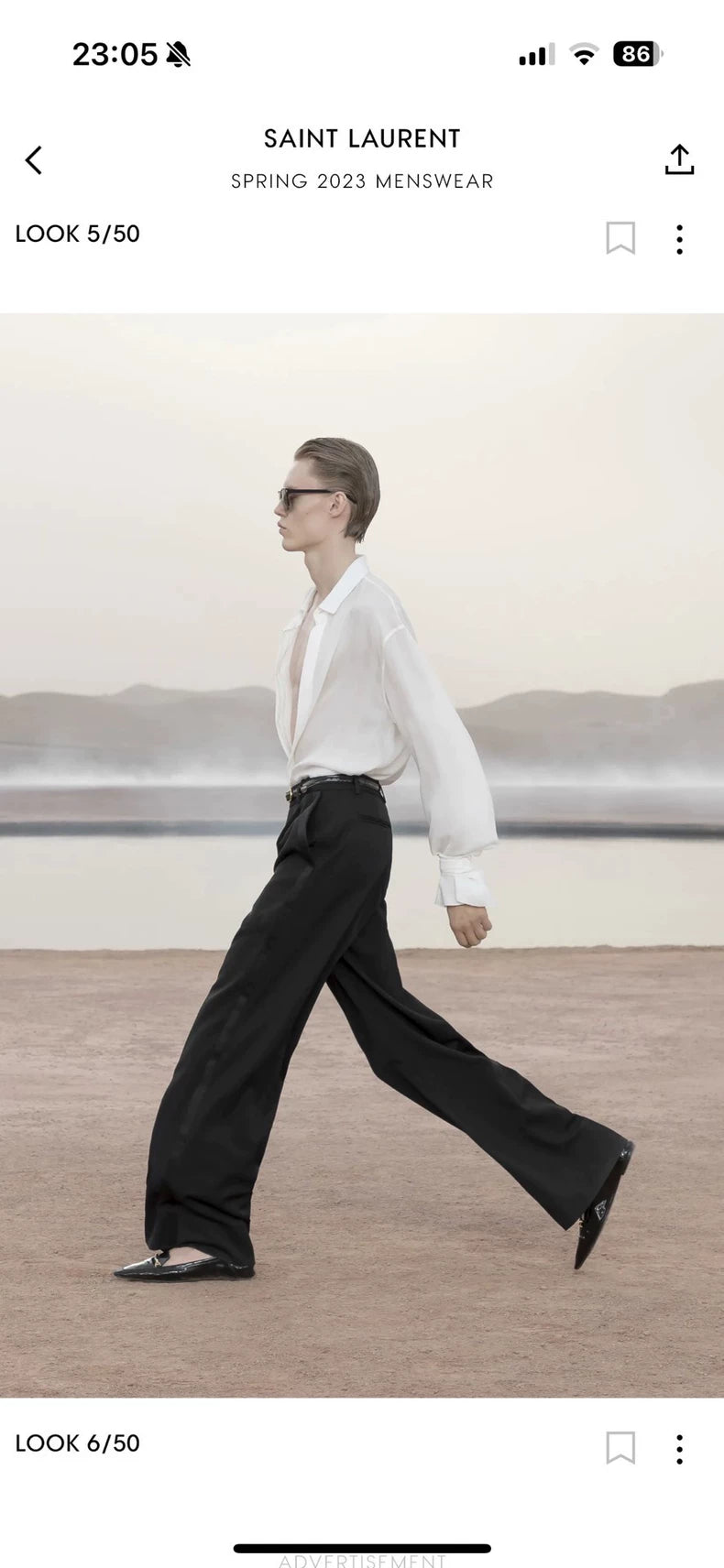 Saint Laurent 23SS Floaty Ribbon Shirt