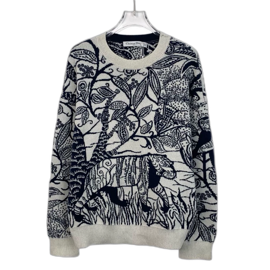 Christian Dior Colorful Pattern Knit Sweater
