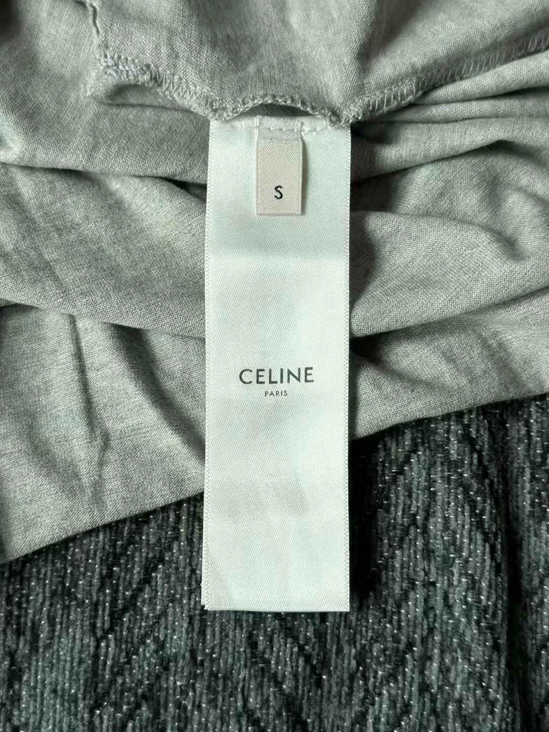 Celine Paris Grey Sleeveless Tank Top-yf