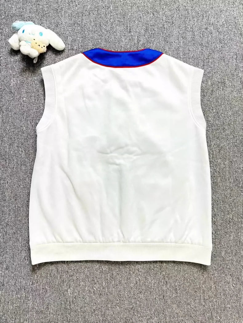 Gucci Embroidered Logo Knit Vest