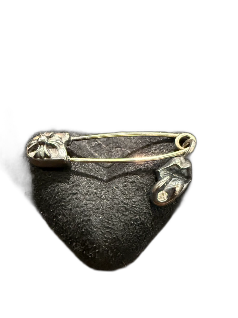 Chrome Hearts Silver Studded Pin Brooch