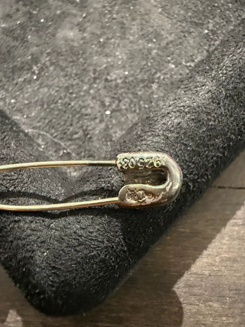 Chrome Hearts Silver Studded Pin Brooch