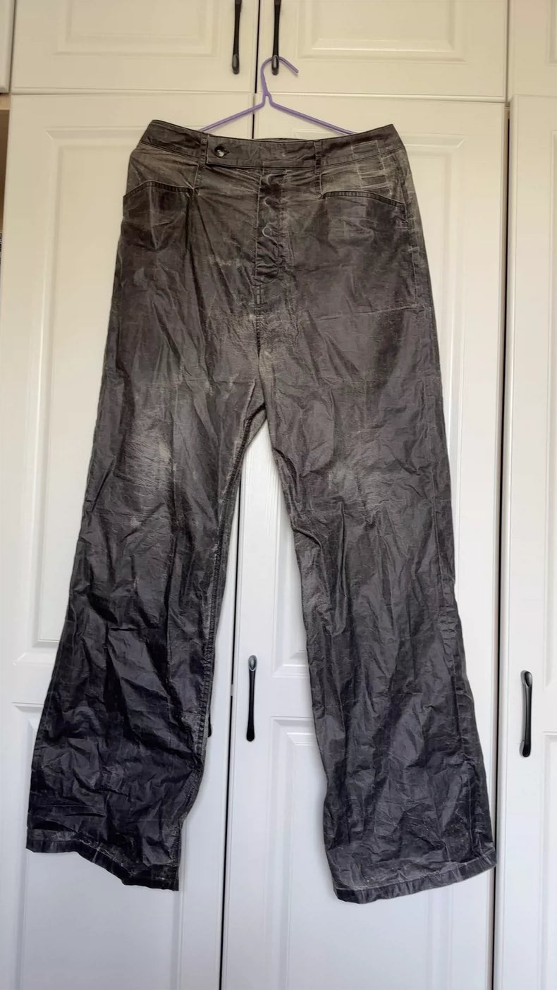 Rick Owens Waxed Wide-Leg Pants 31