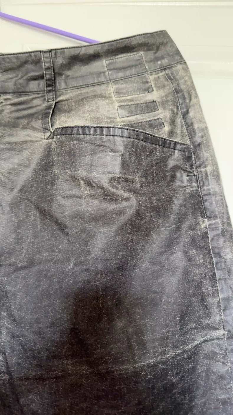 Rick Owens Waxed Wide-Leg Pants 31