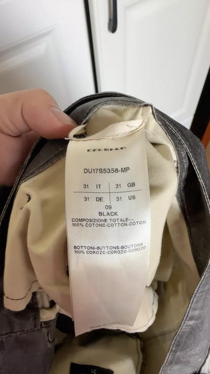 Rick Owens Waxed Wide-Leg Pants 31