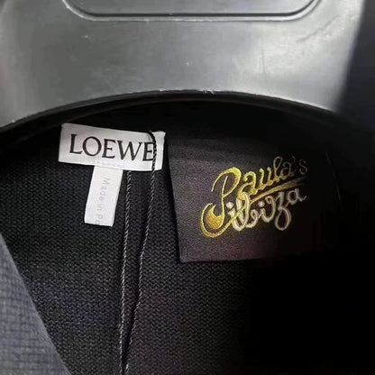 Loewe Black Hoodie with Palm Tree Print