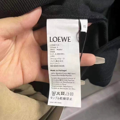 Loewe Black Hoodie with Palm Tree Print