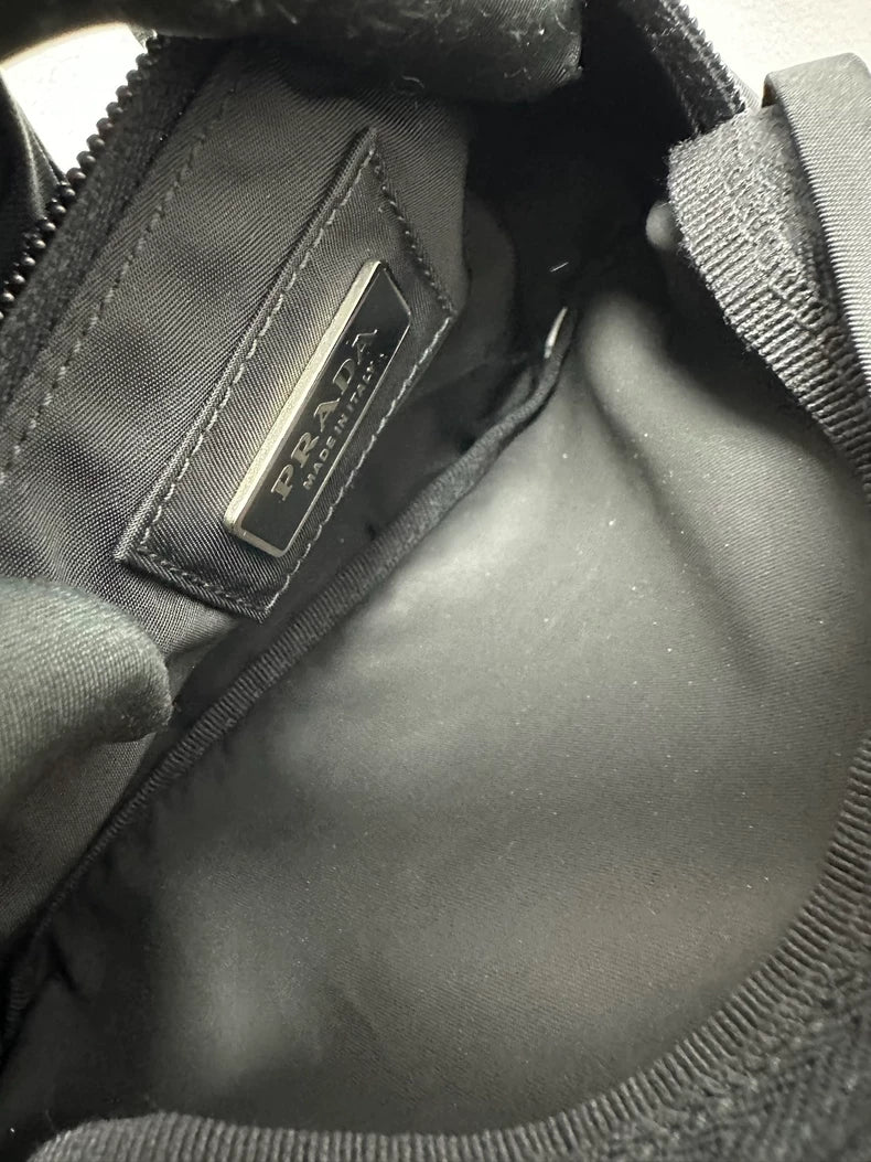 Prada Black Nylon Waist Bag 26cm Genuine