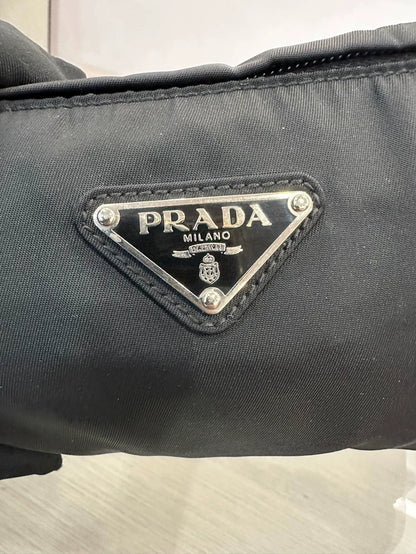 Prada Black Nylon Waist Bag 26cm Genuine