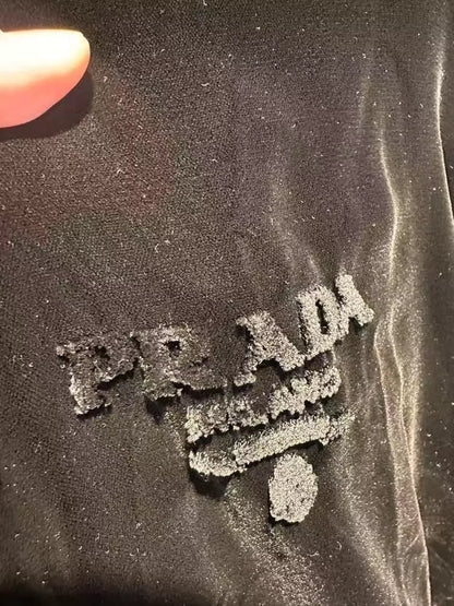PRADA luxury velvet hoodie-zp