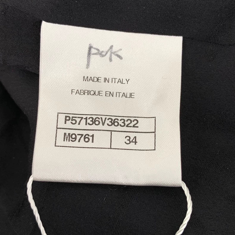 Chanel Black Houndstooth Wool Blazer