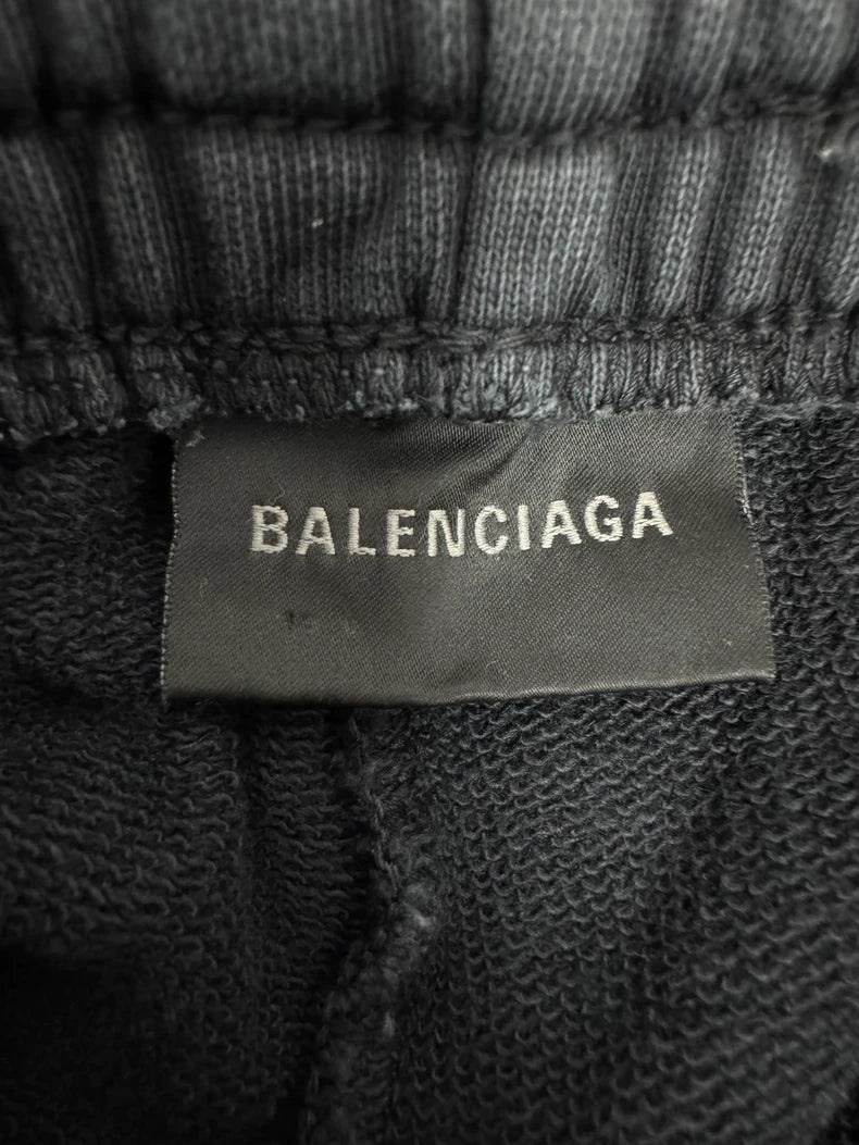 Balenciaga Washed Grey Logo Pants XS Size