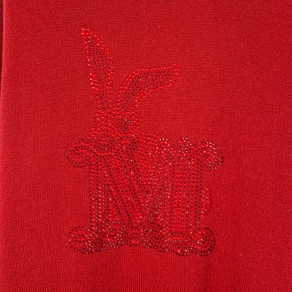 Red Rabbit Long Sleeve Knit Sweater