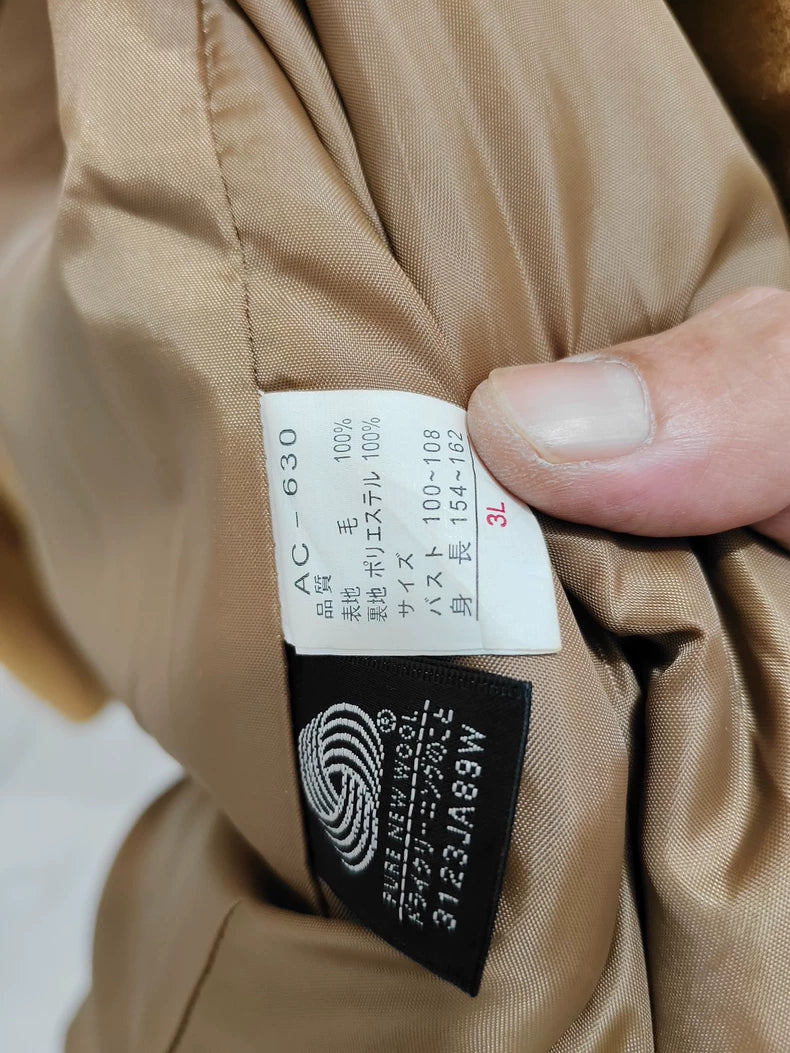 Elegant Long Alpaca Wool Overcoat