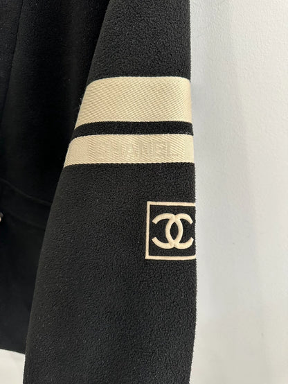 Chanel Black Zip Jacket with Logo
