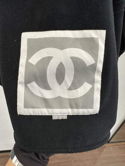 Chanel Black Zip Jacket with Logo