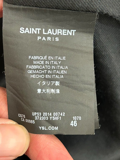 Saint Laurent Black Diamond Leather Jacket