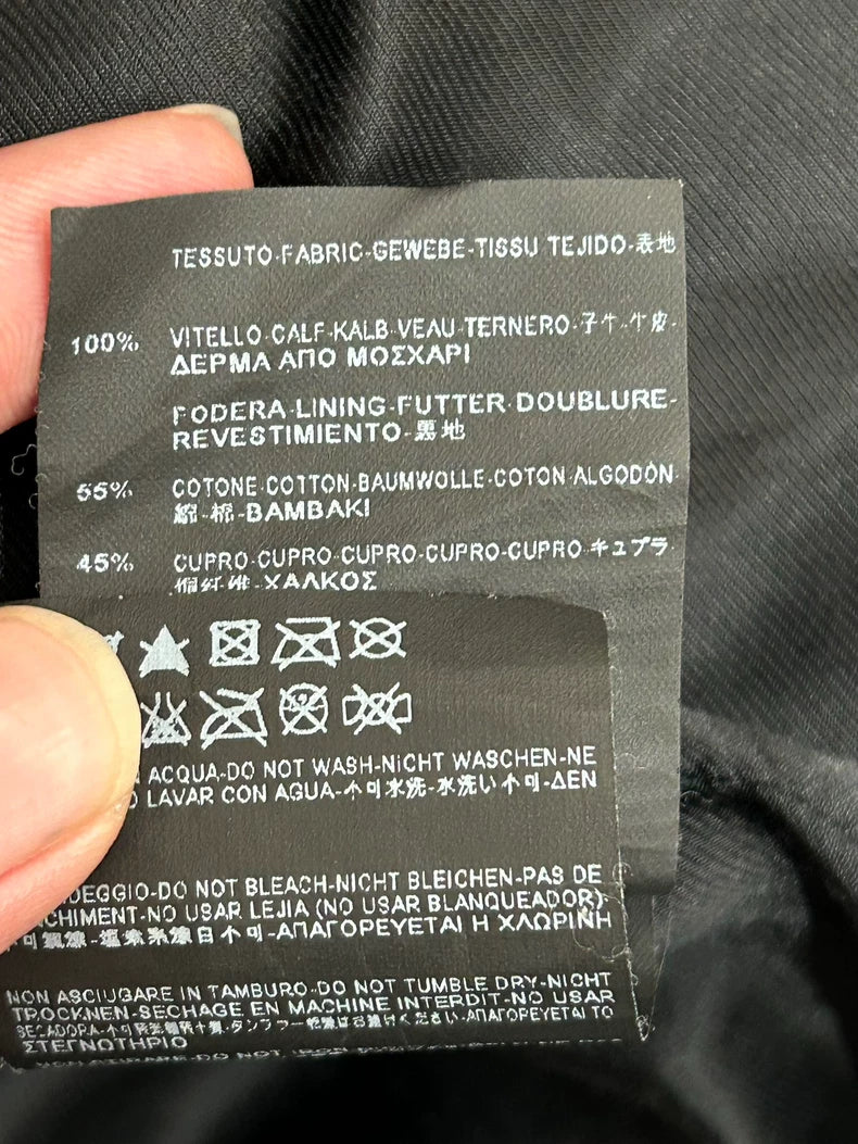 Saint Laurent Black Diamond Leather Jacket