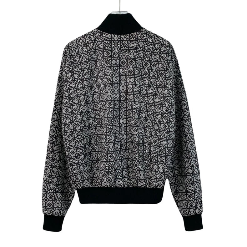 Loewe Black Logo Printed Leather Jacket