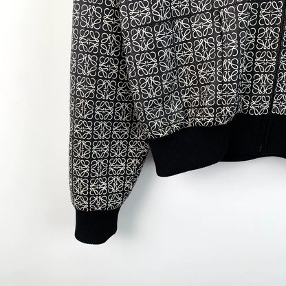 Loewe Black Logo Printed Leather Jacket