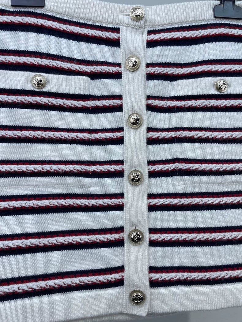 Chanel Knit Striped Skirt