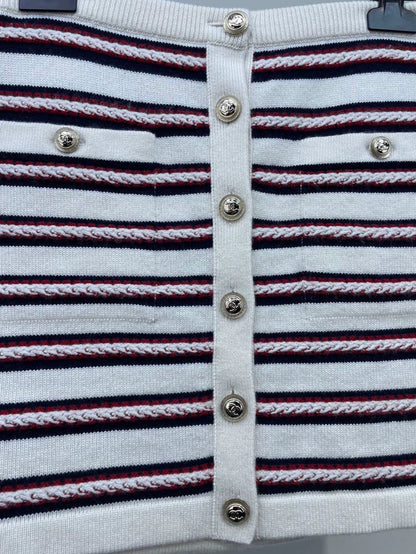 Chanel Knit Striped Skirt