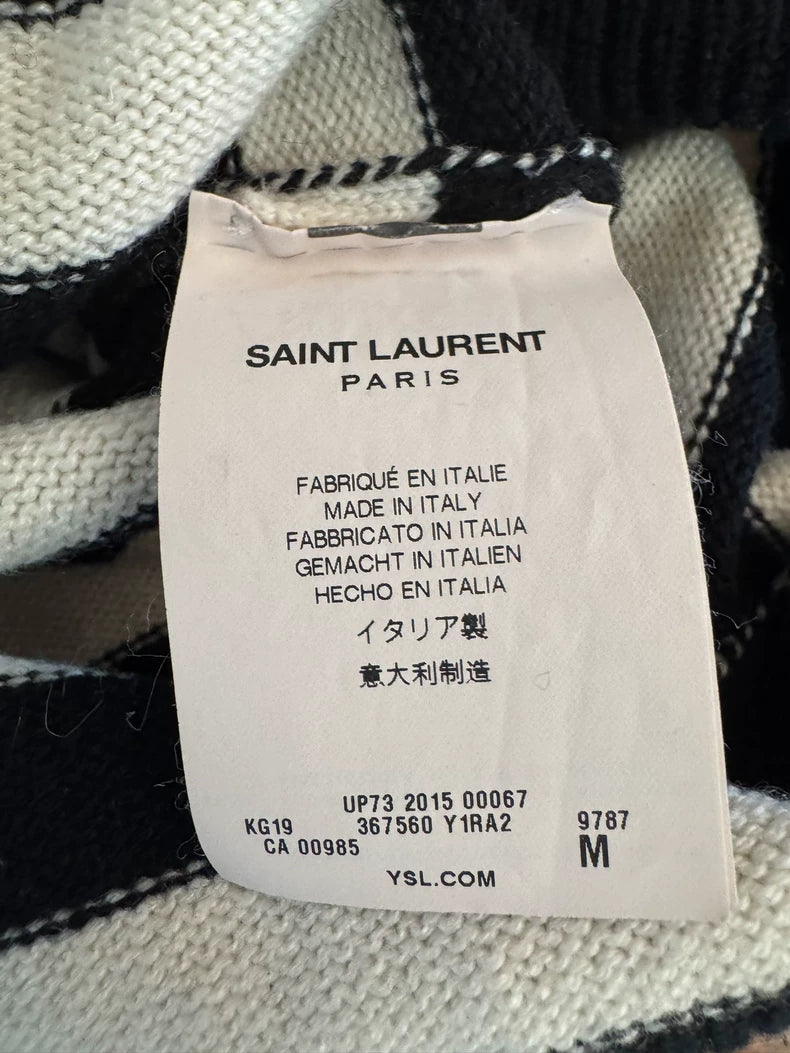 Saint Laurent Striped Cashmere Sweater M