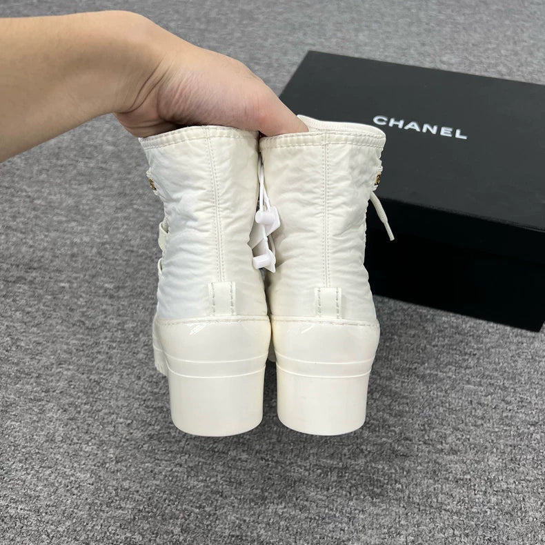 Chanel White Ankle Boots from 21FW
