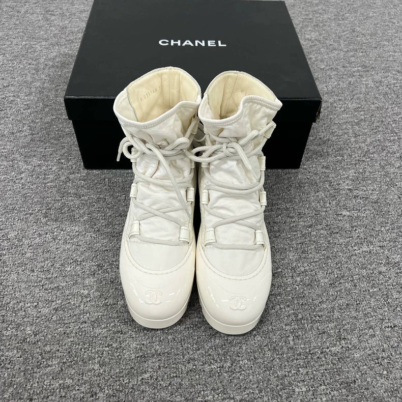 Chanel White Ankle Boots from 21FW