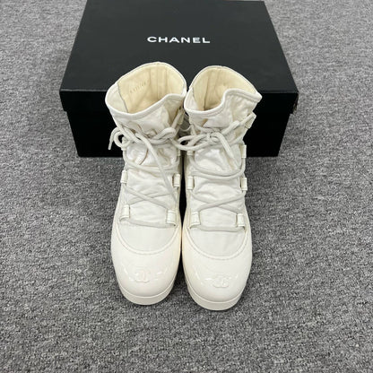 Chanel White Ankle Boots from 21FW