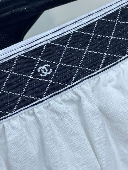 Chanel White Elastic Waist Shorts